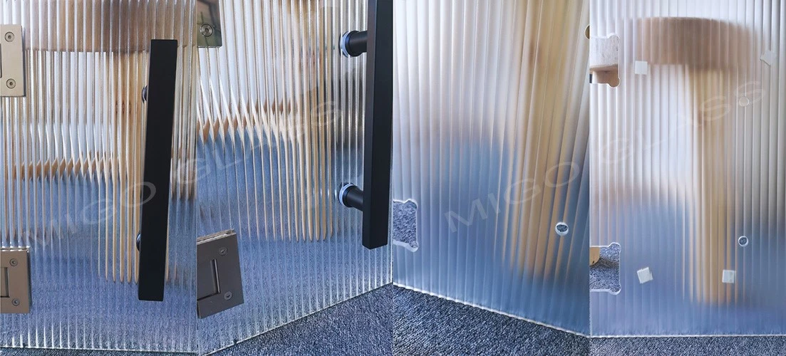 MIGO fluted glass shower door MIGO fluted glass shower door