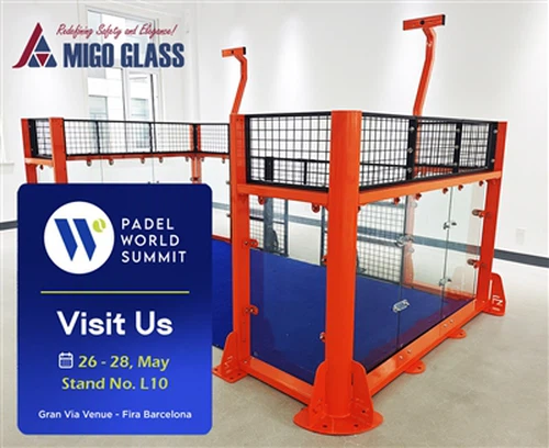 MIGO GLASS Pou Montre Pwojè-Ready Padel Court Solutions Nan Padel World Summi...