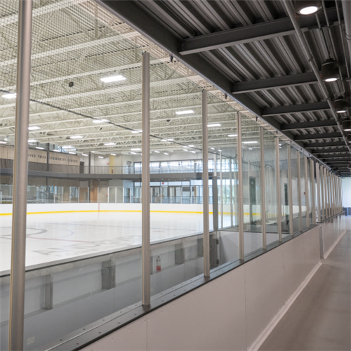 Vè laminated pou pist Hockey