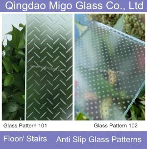 Asid Grave Anti-Glise Glass Pou valkabl Glass planche